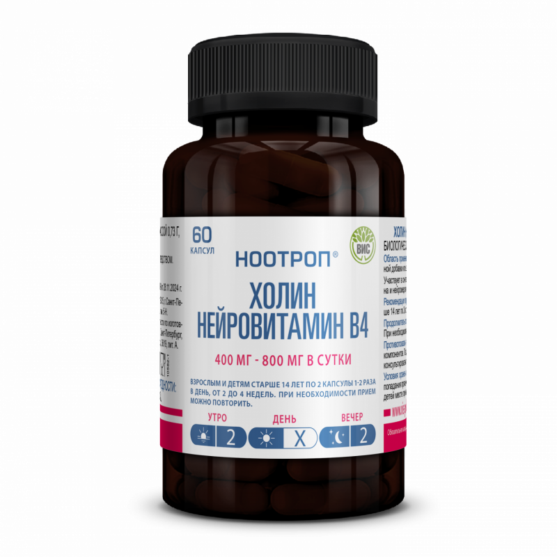 Ноотроп Холин нейровитамин капс 0,73г №60